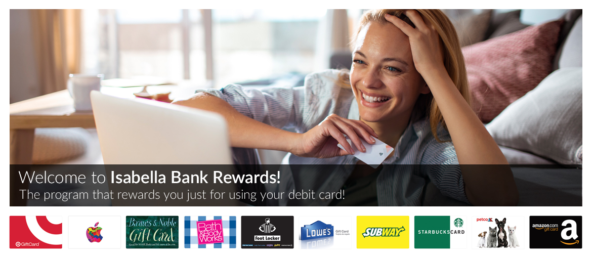 Thank you for using your debit card!  Redeeming your points is easy! Create an account today, browse the site and start redeeming your points for great gifts.